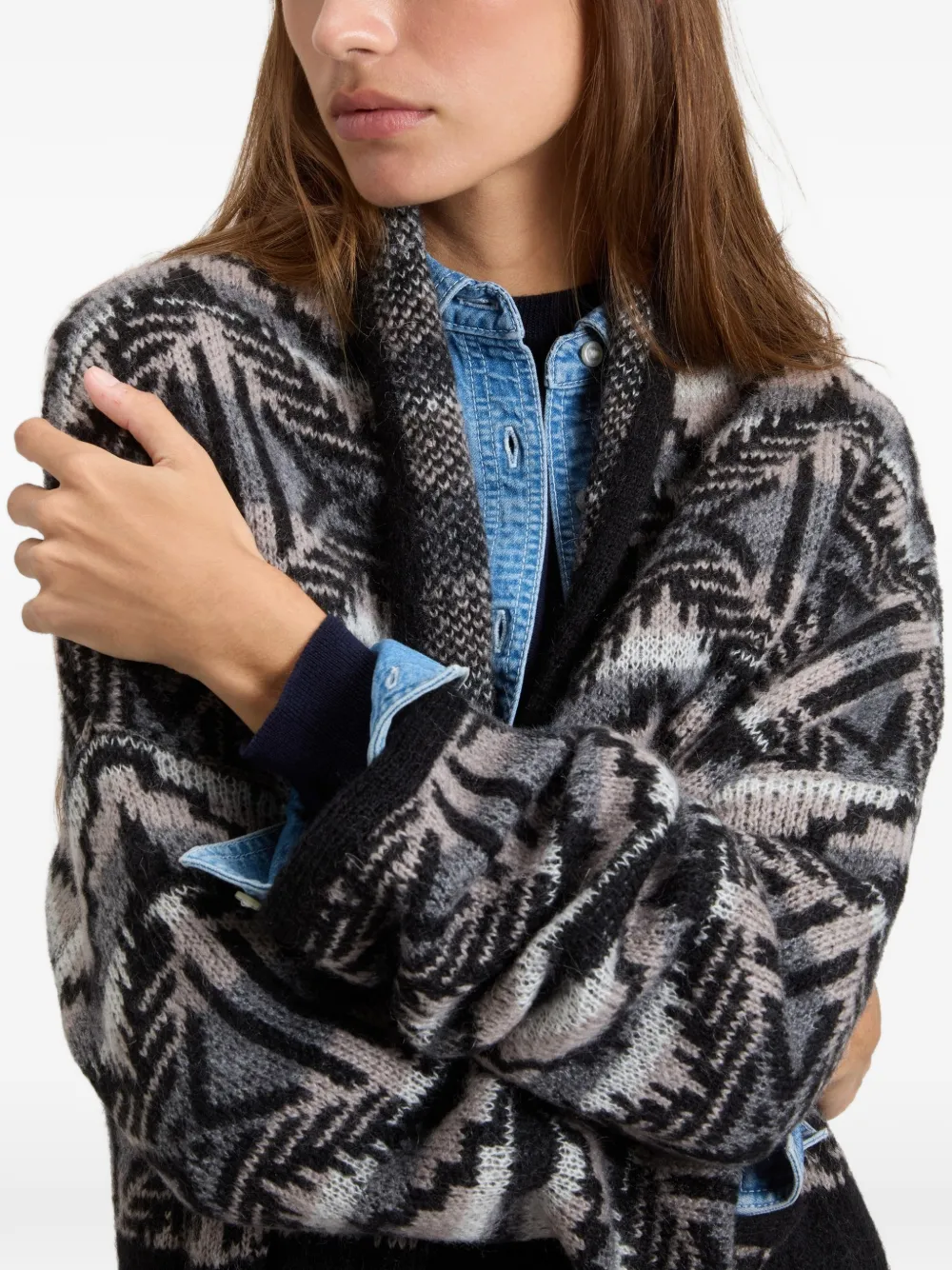 Woolrich Fair Isle vest Zwart