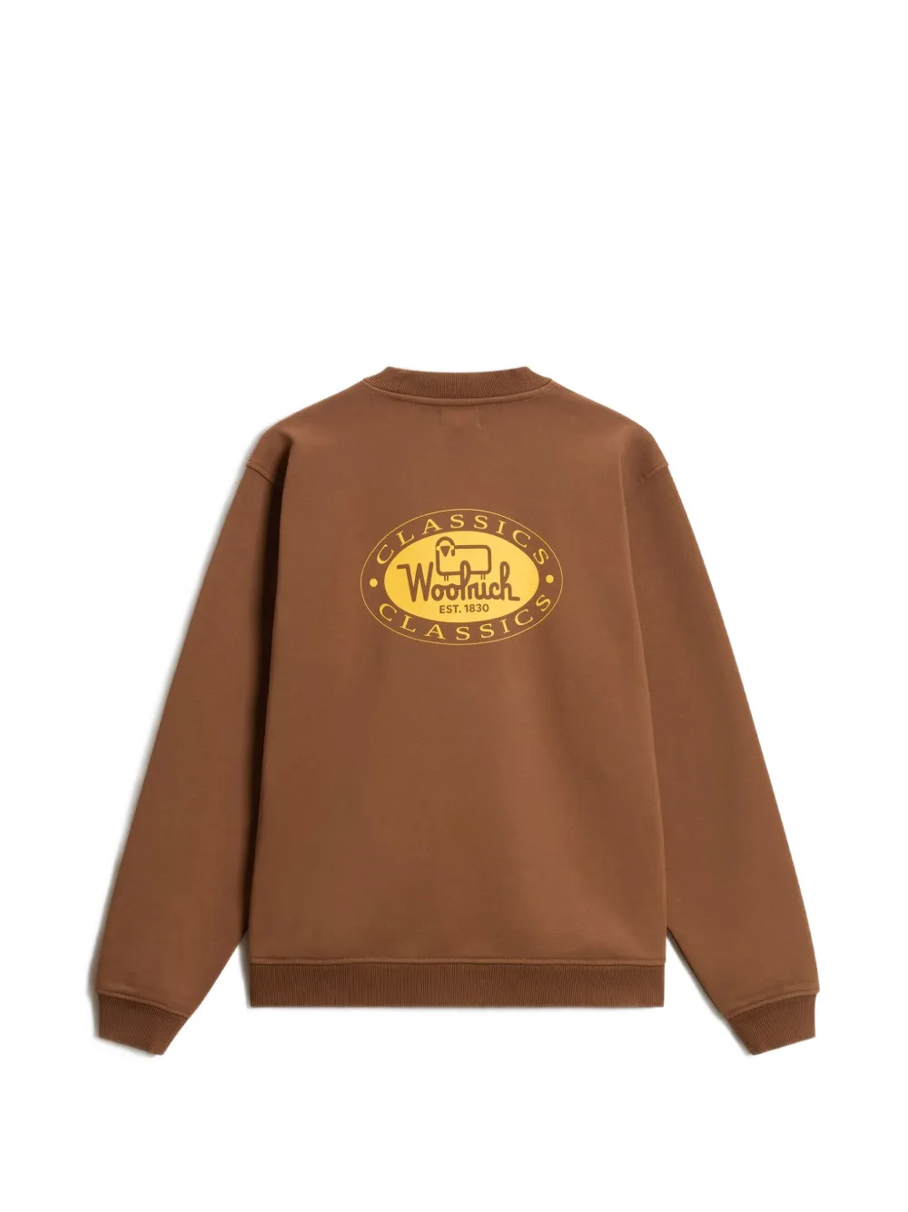 Woolrich Sweater met logoprint Bruin