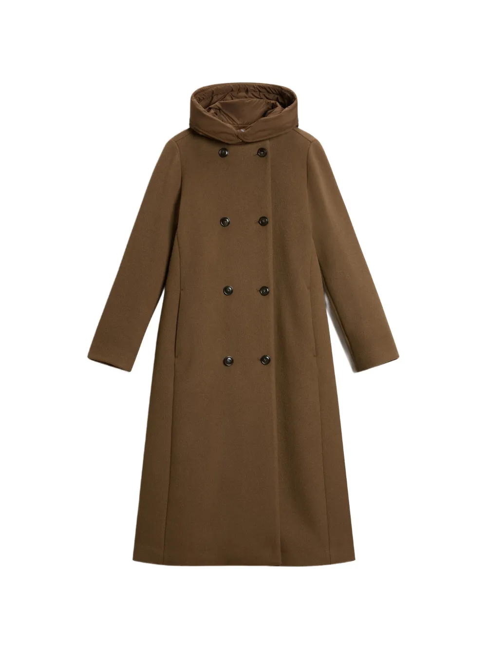 Woolrich Doppelreihiger Kapuzenmantel - Braun