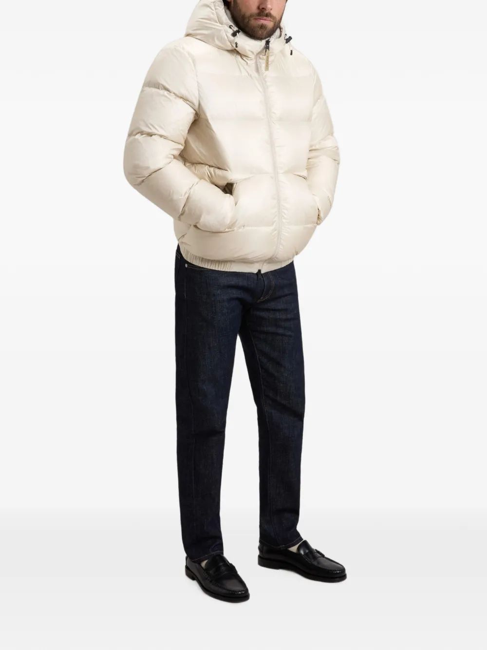 Woolrich Pertex donsjack met capuchon Wit