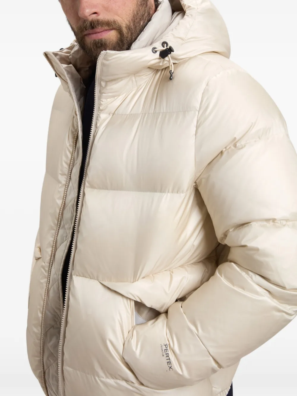 Woolrich Pertex donsjack met capuchon Wit