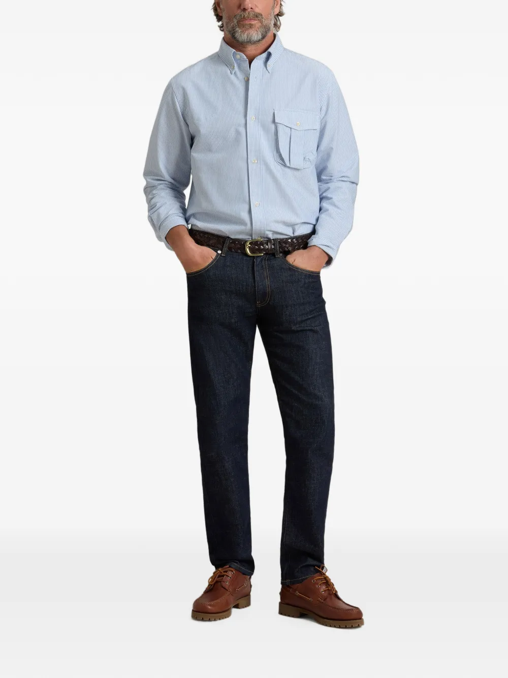 Woolrich Gestreept overhemd Blauw