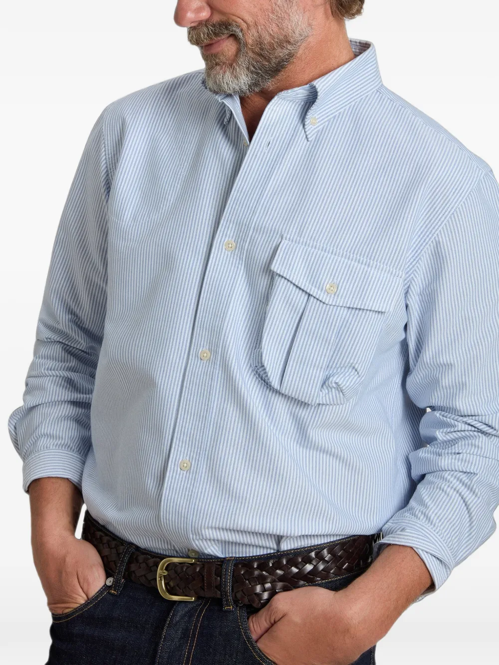 Woolrich Gestreept overhemd Blauw