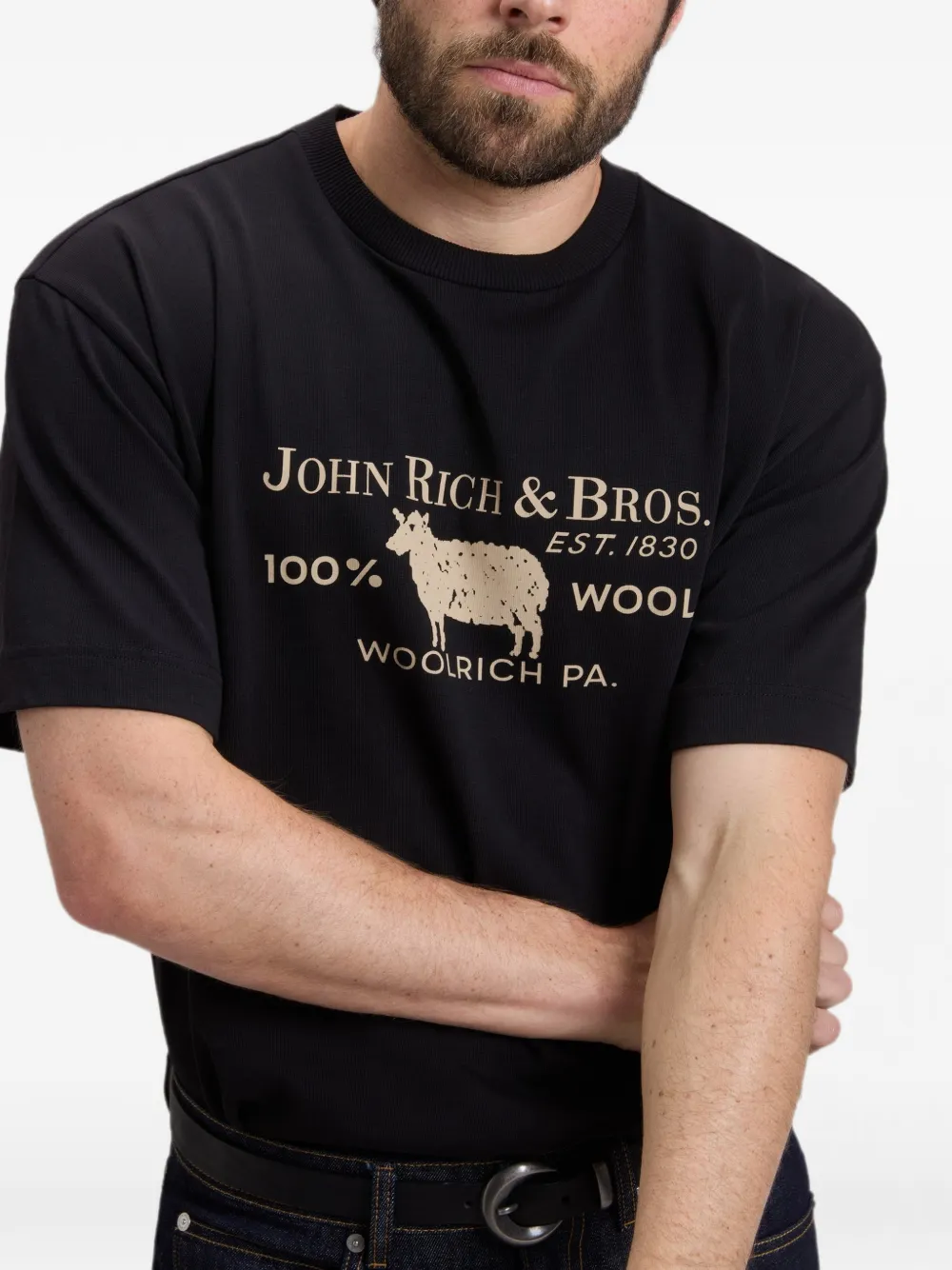 Woolrich T-shirt met print Zwart