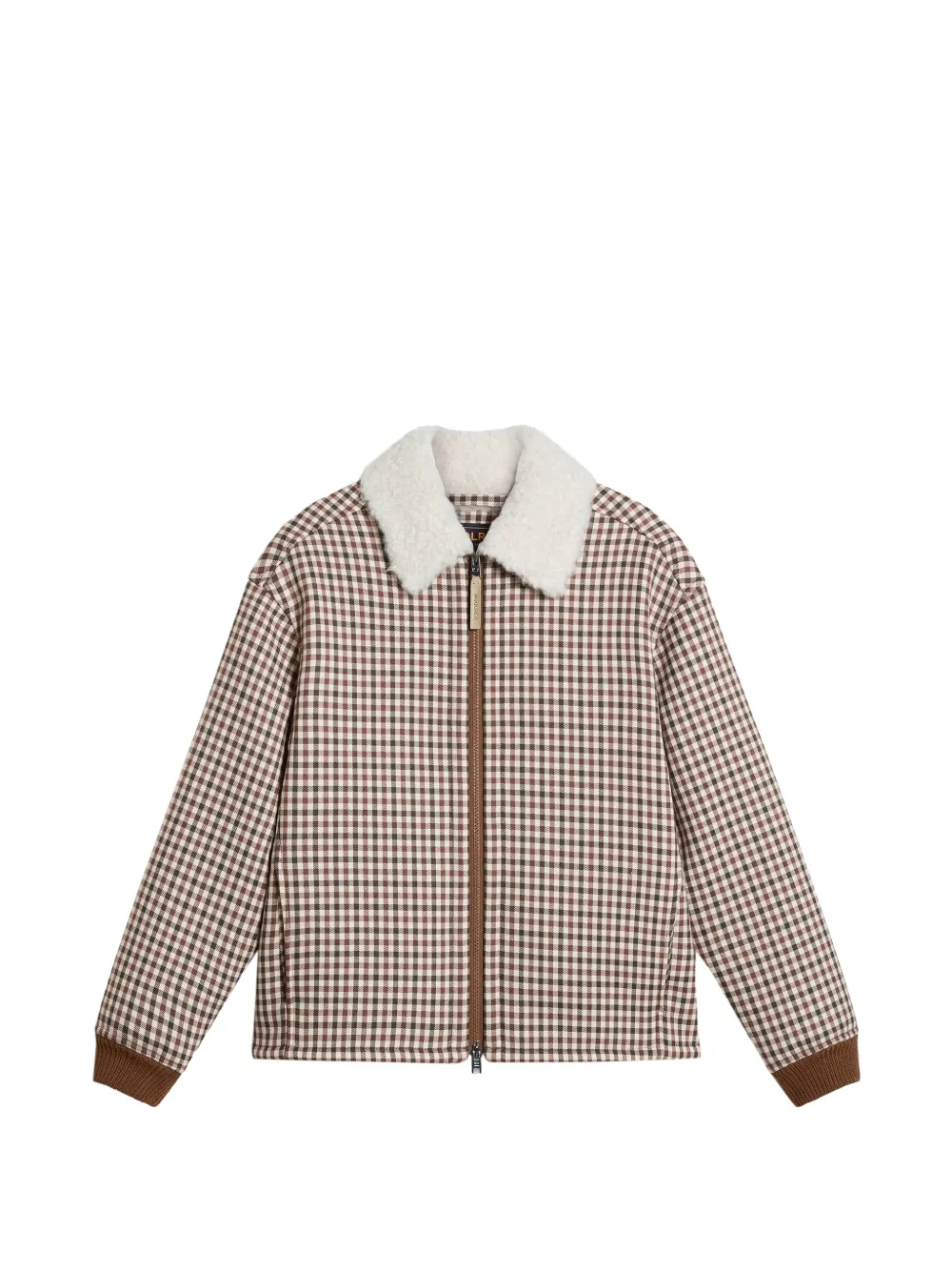 Woolrich check zip-up jacket - Marrone