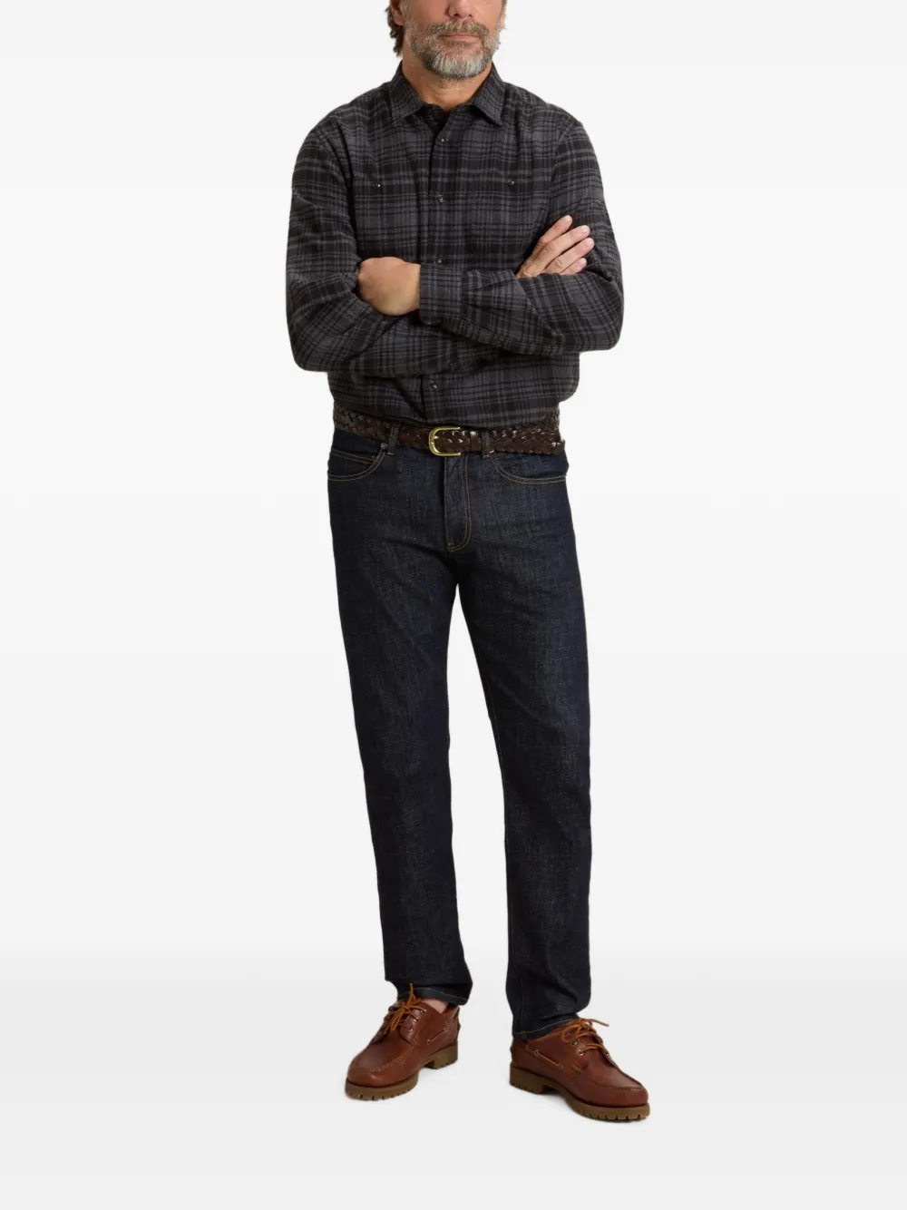 Woolrich Warren geruit overhemd Zwart
