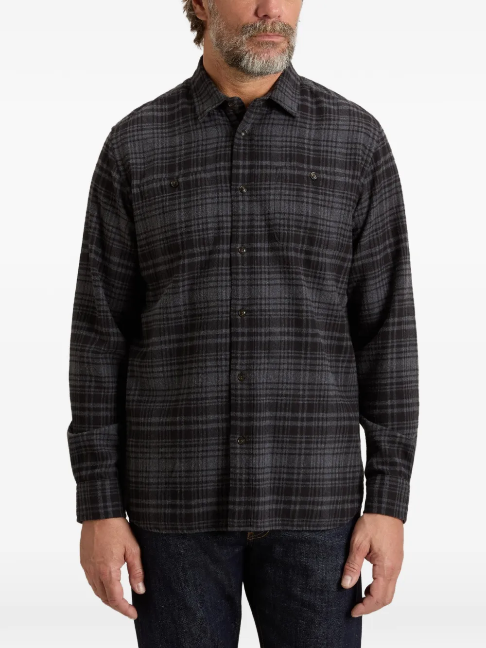 Woolrich Warren geruit overhemd Zwart