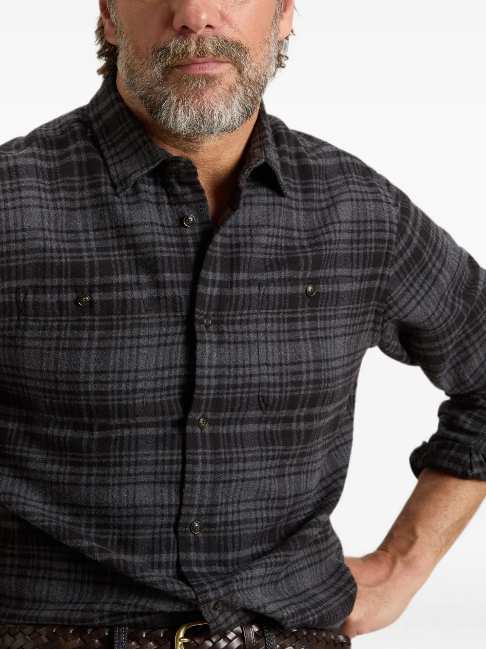Woolrich Warren geruit overhemd Zwart