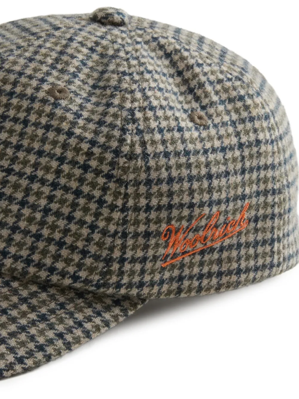 Woolrich Geruite honkbalpet Beige