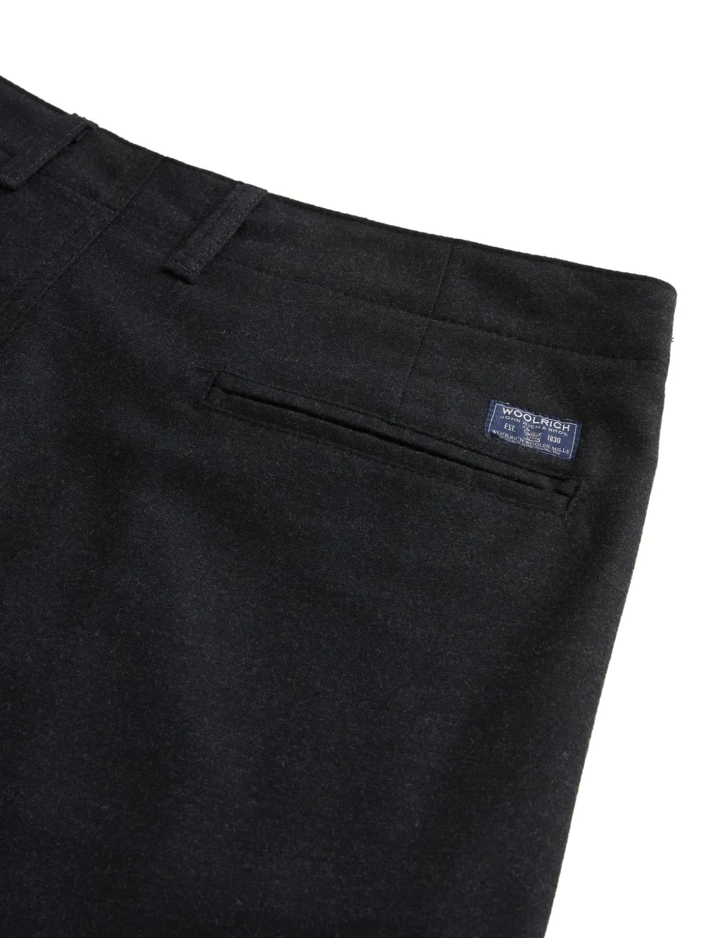 Woolrich flannel chino trousers Zwart