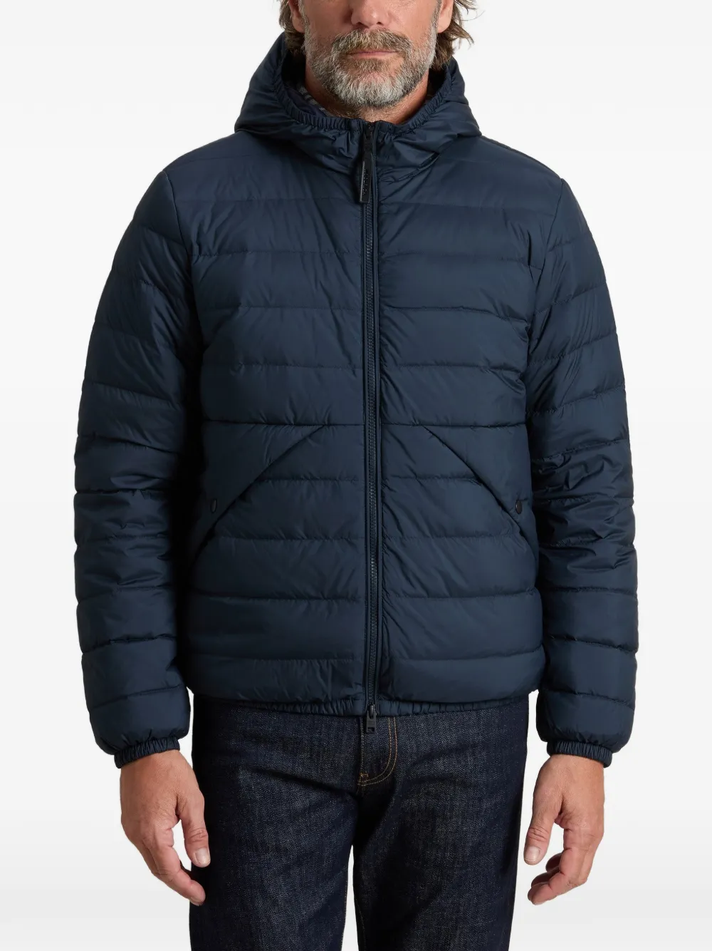 Woolrich Gevoerd jack met capuchon Blauw