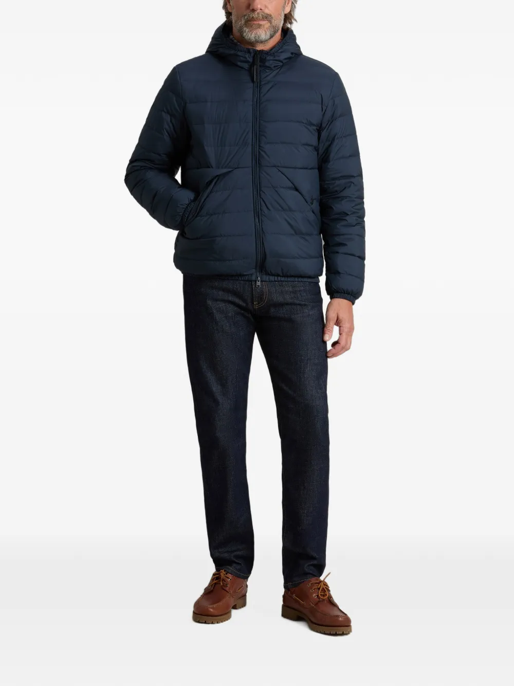 Woolrich Gevoerd jack met capuchon Blauw