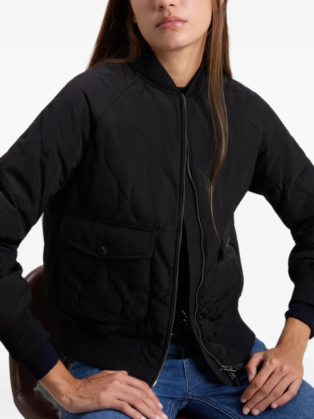 Woolrich Gewatteerd bomberjack Zwart