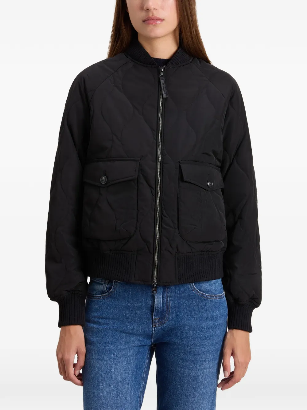 Woolrich Gewatteerd bomberjack Zwart