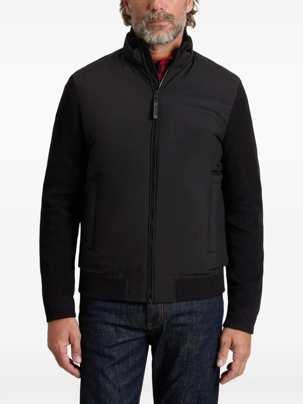 Woolrich Cloud Hybrid jack met rits Zwart