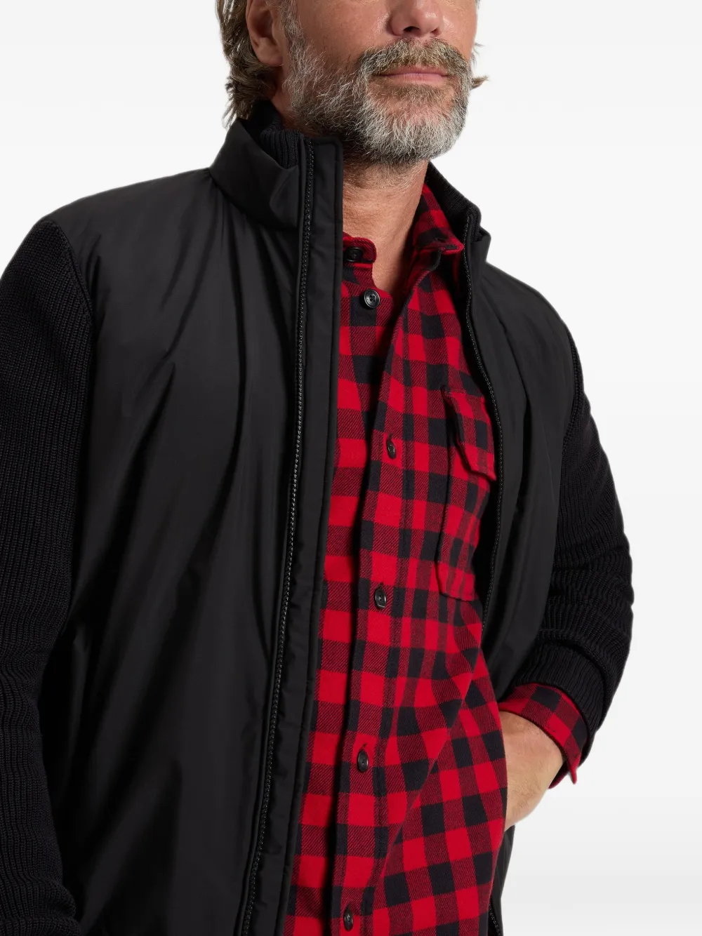 Woolrich Cloud Hybrid jack met rits Zwart
