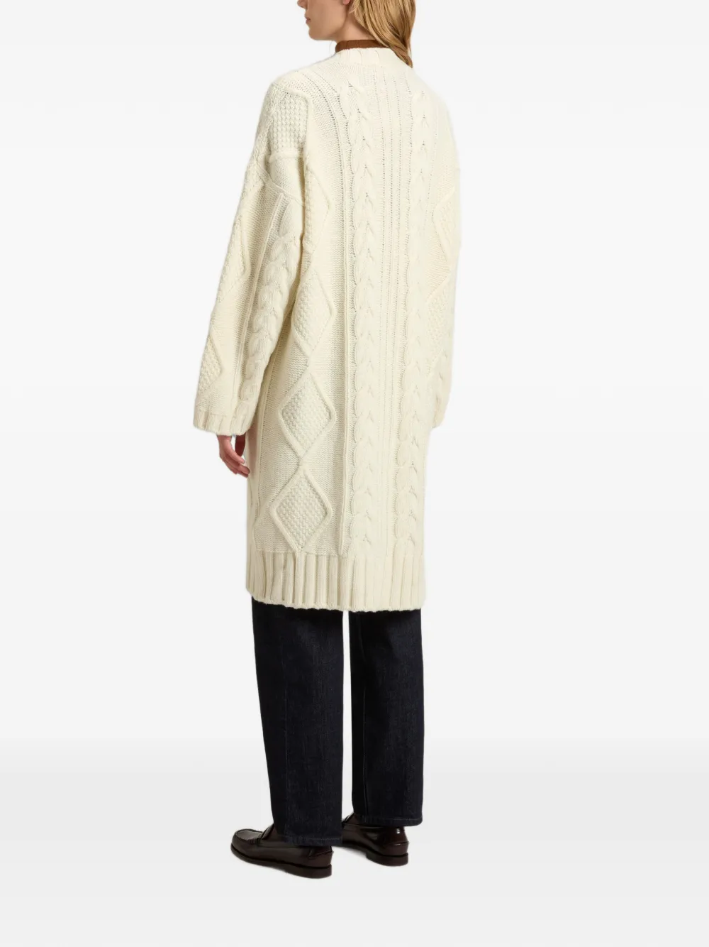 Woolrich Aran gebreide jas Wit