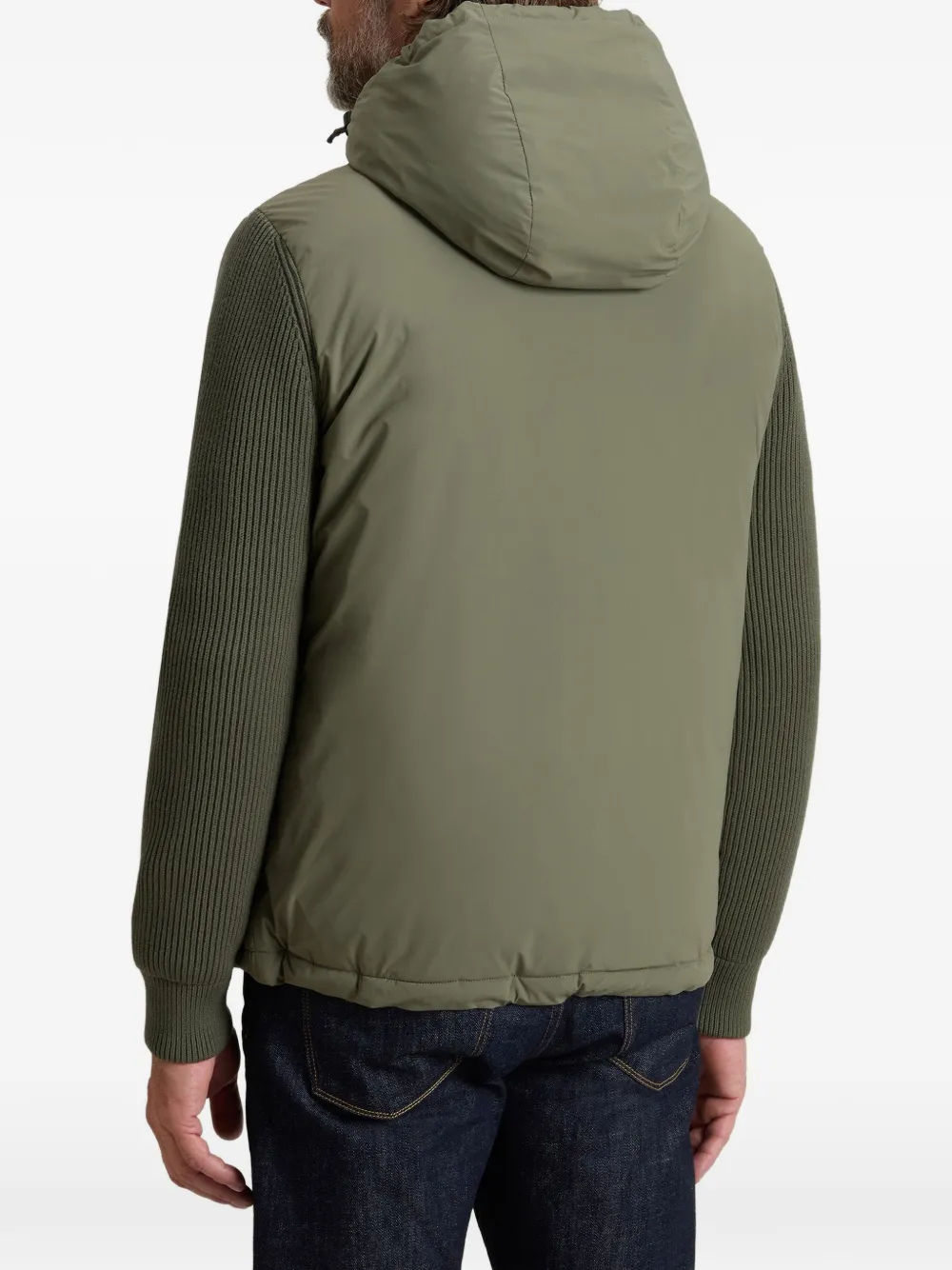 Woolrich Matt Stretch Hybrid jacket Groen