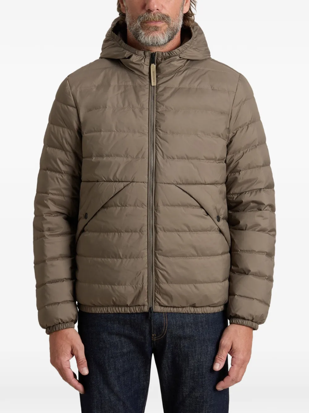 Woolrich Gevoerd jack met capuchon Bruin