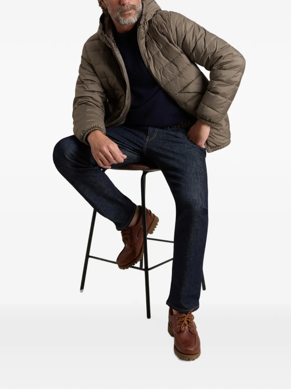 Woolrich Gevoerd jack met capuchon Bruin
