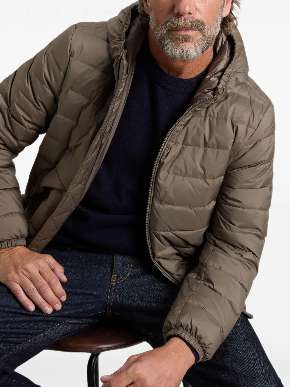 Woolrich Gevoerd jack met capuchon Bruin