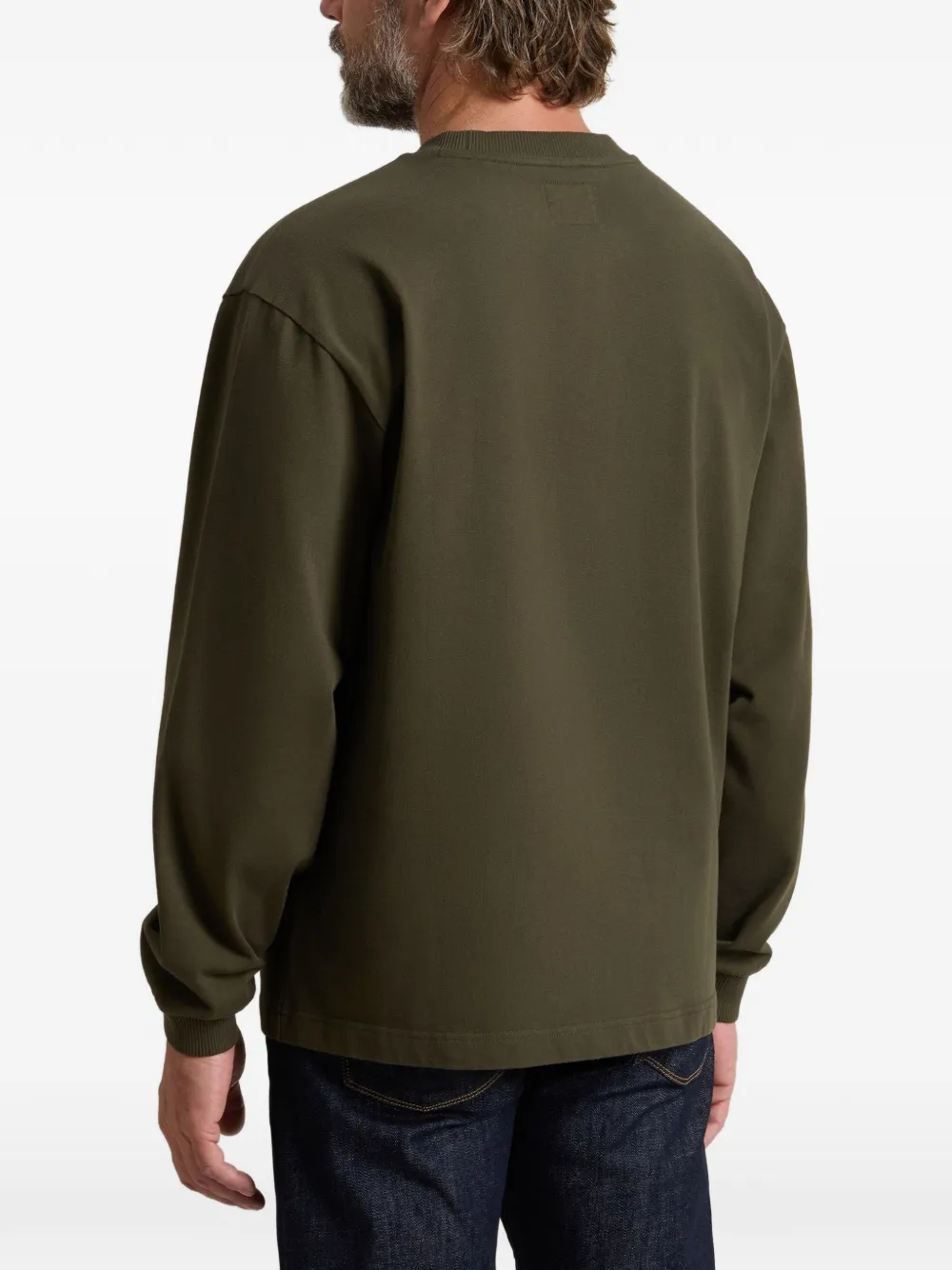 Woolrich Katoenen sweater met logopatch Groen