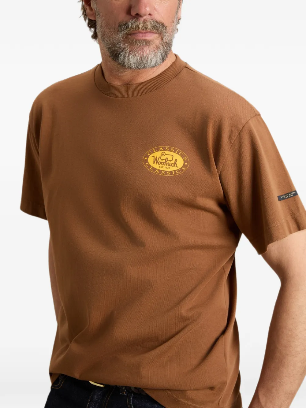 Woolrich T-shirt met logoprint Bruin