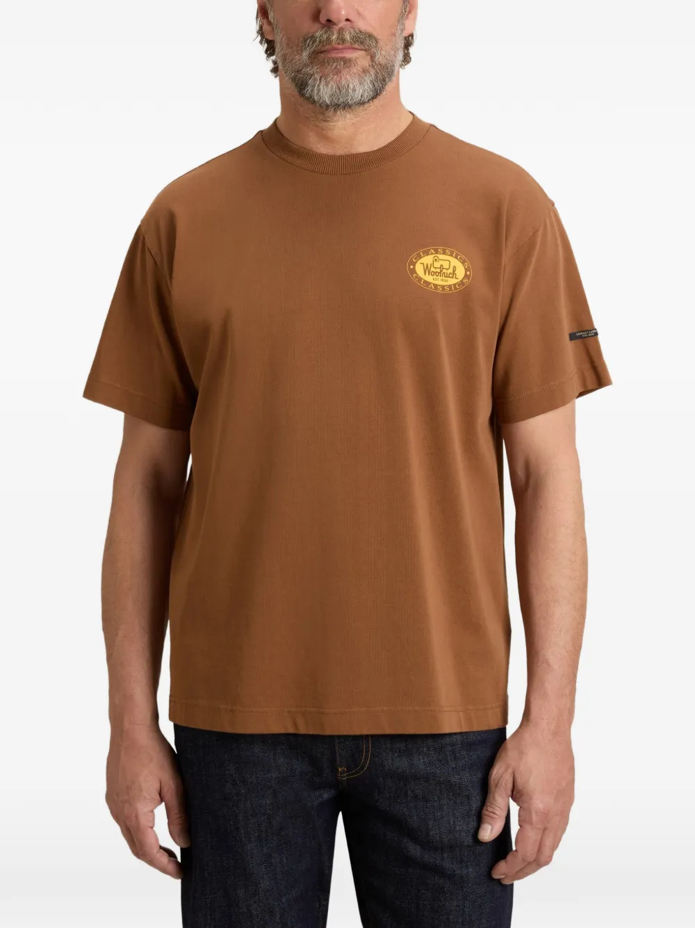Woolrich T-shirt met logoprint Bruin