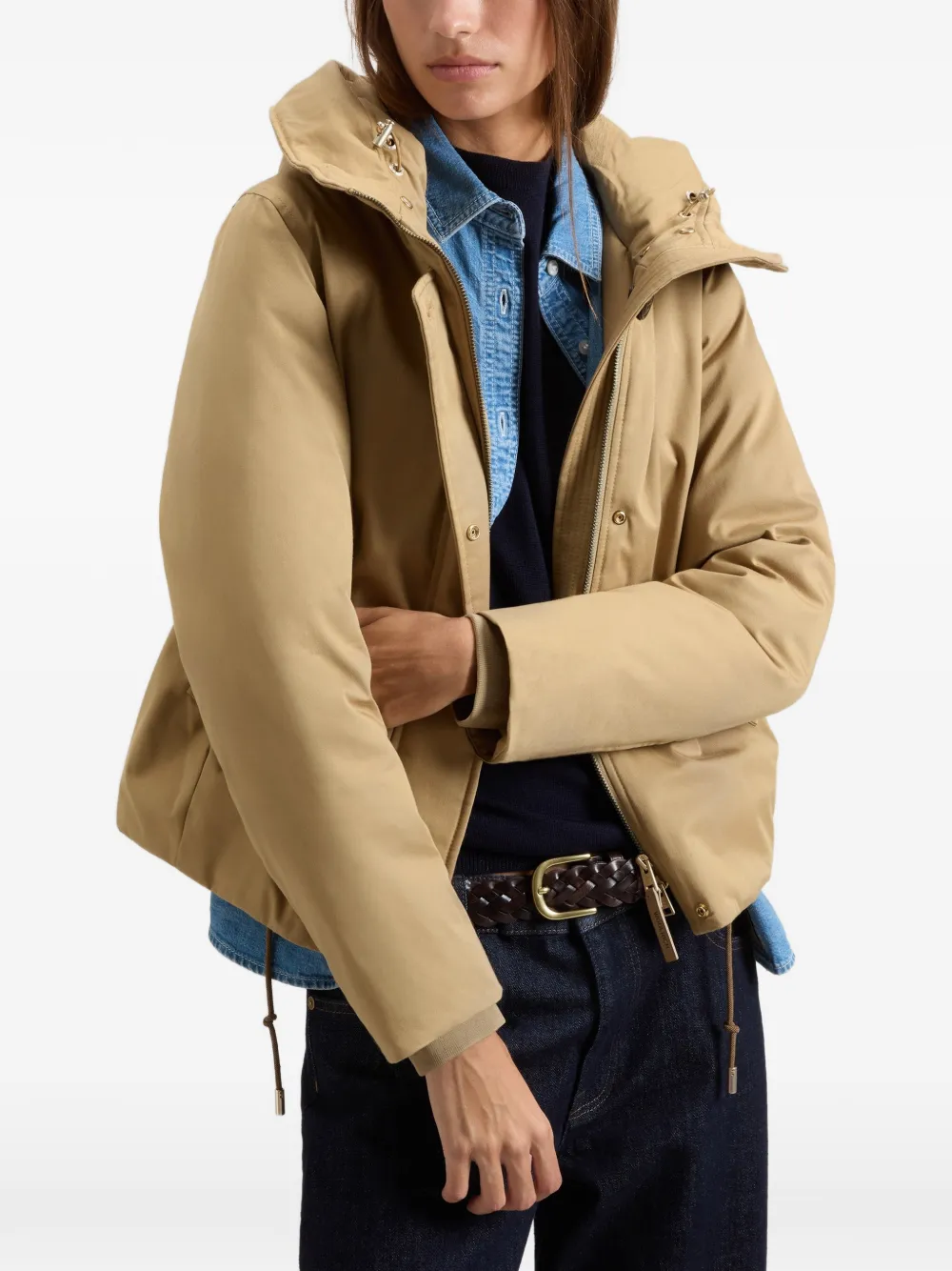 Woolrich Jack met imitatiebont Beige