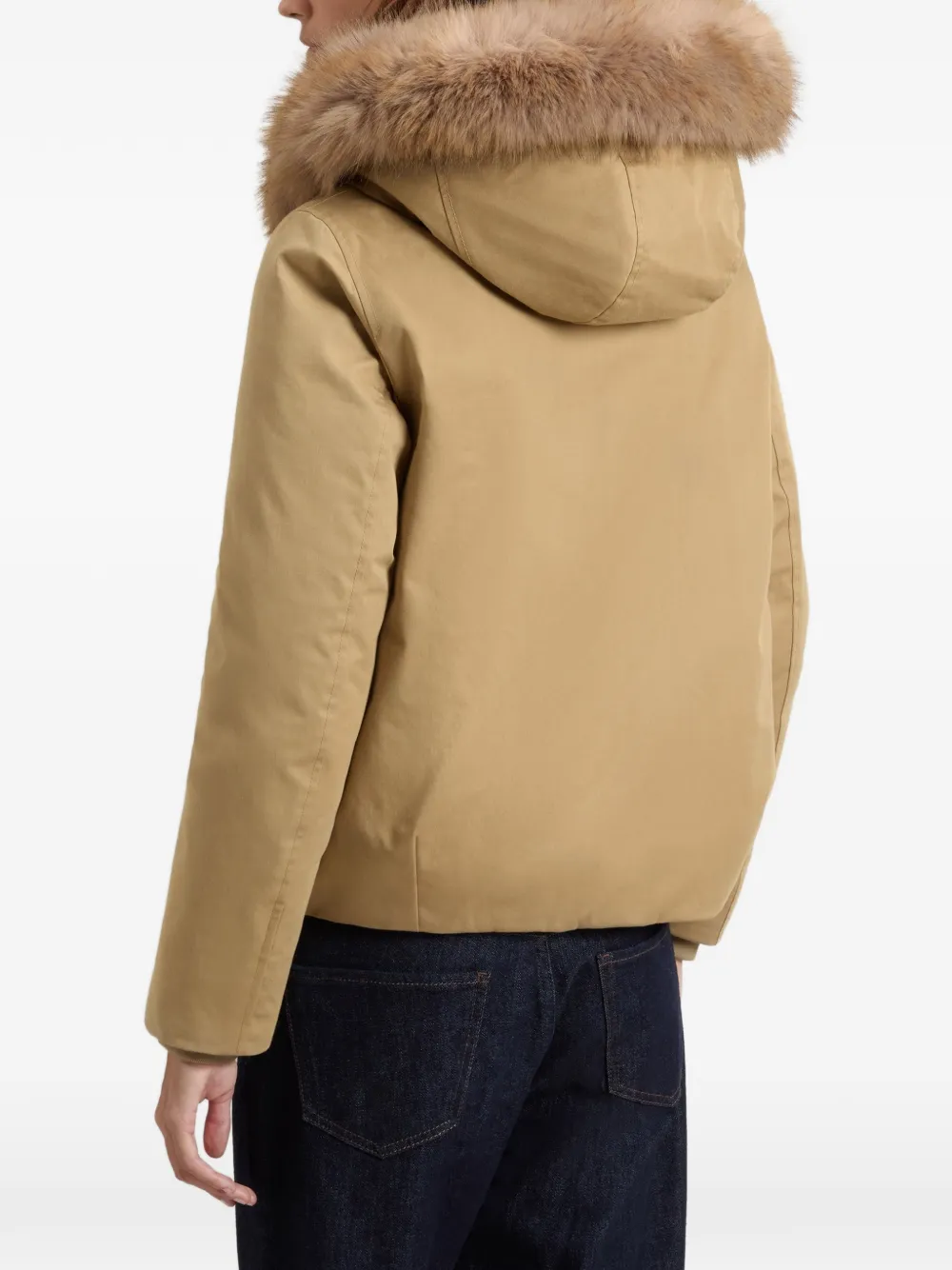 Woolrich Jack met imitatiebont Beige