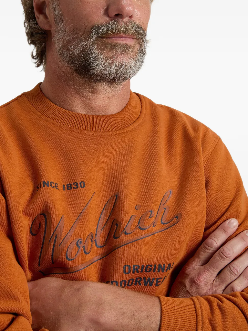 Woolrich Trui met logoprint Oranje