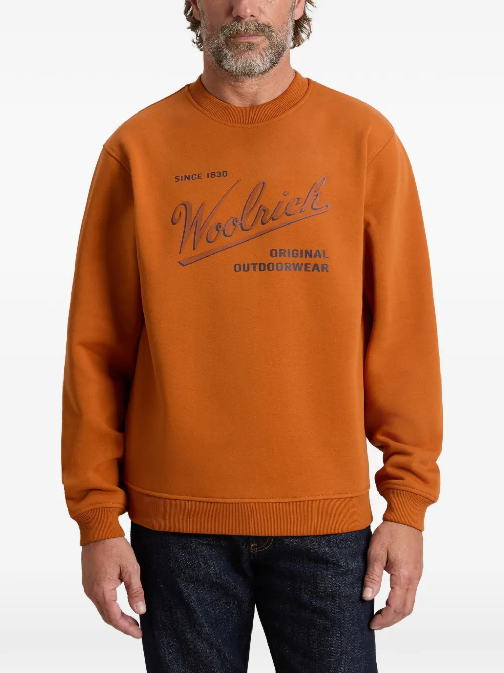 Woolrich Trui met logoprint Oranje