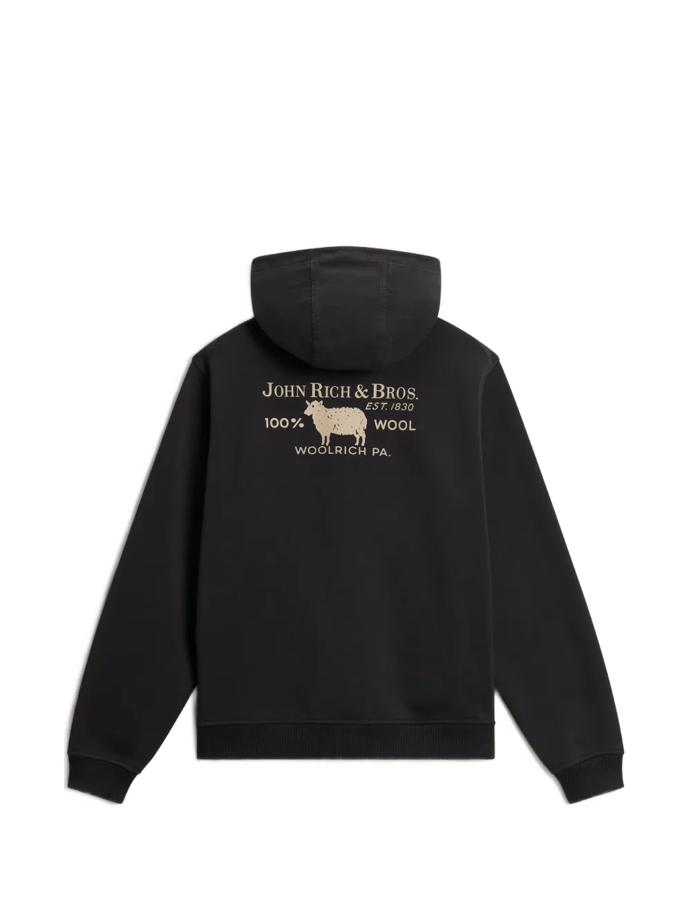 Woolrich Hoodie met grafische print Zwart