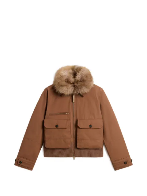 Woolrich veste bomber à col en fourrure artificielle