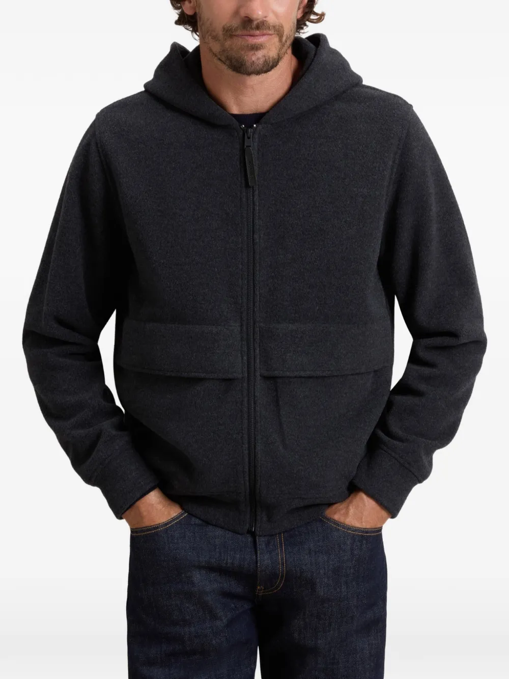 Woolrich Hoodie met rits Grijs