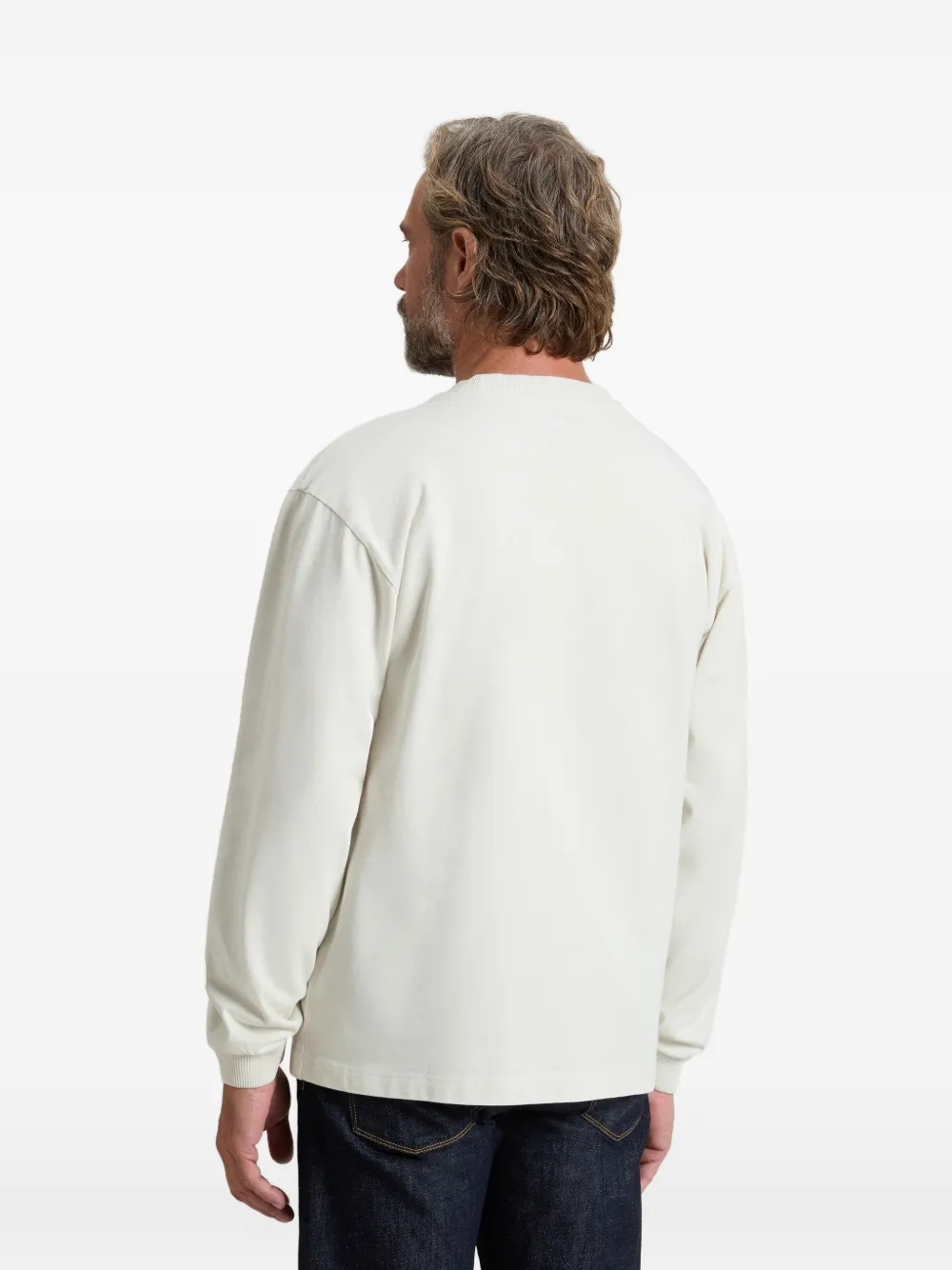 Woolrich Katoenen sweater met logopatch Wit