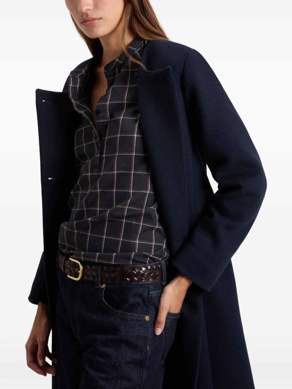 Woolrich Parka met dubbele rij knopen en capuchon Blauw
