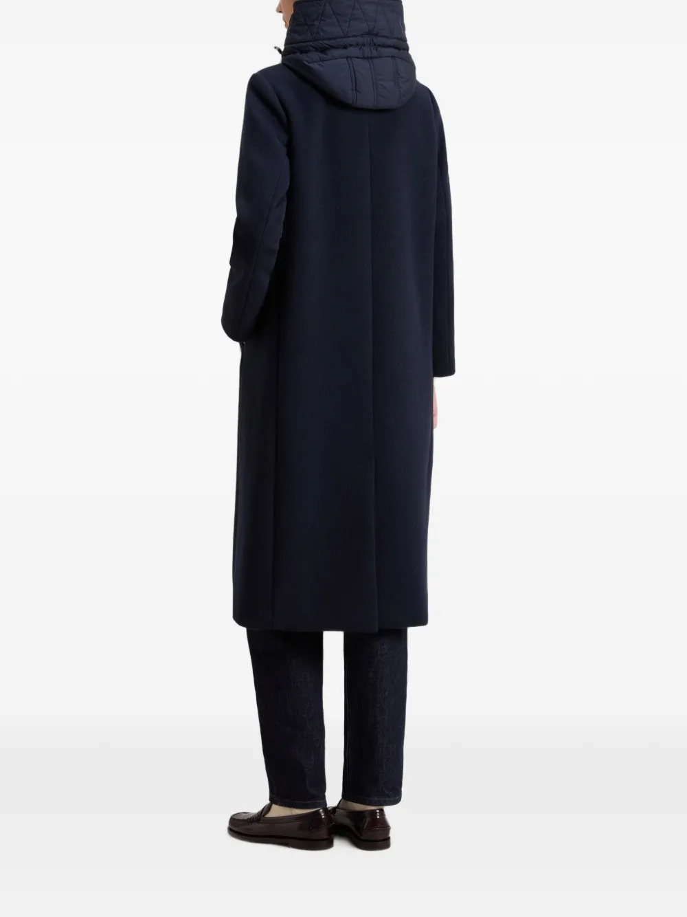 Woolrich Parka met dubbele rij knopen en capuchon Blauw