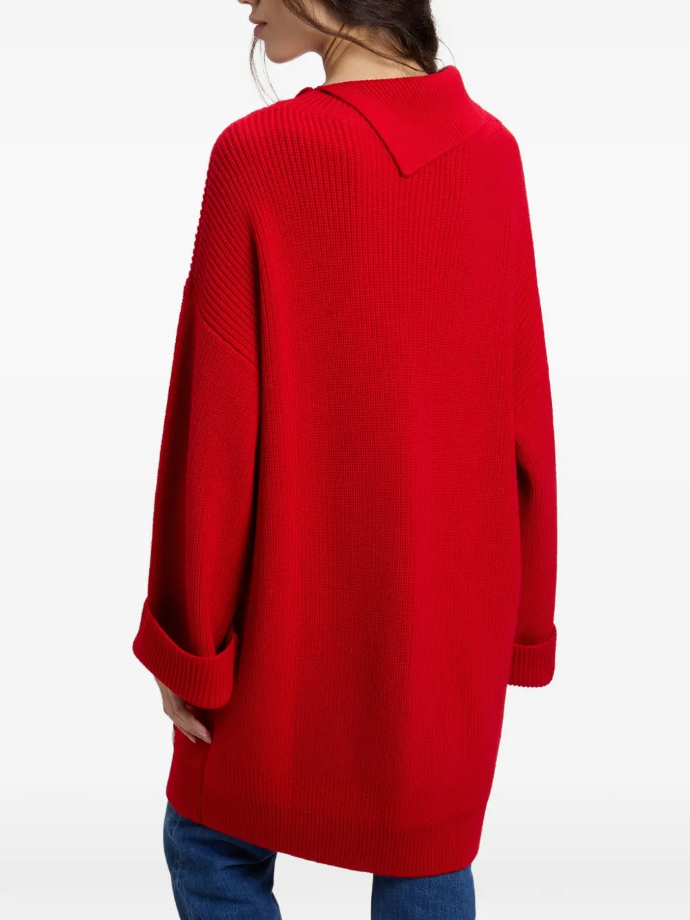 Woolrich Ribgebreide coltrui Rood