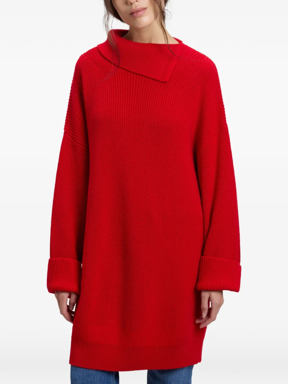 Woolrich Ribgebreide coltrui Rood