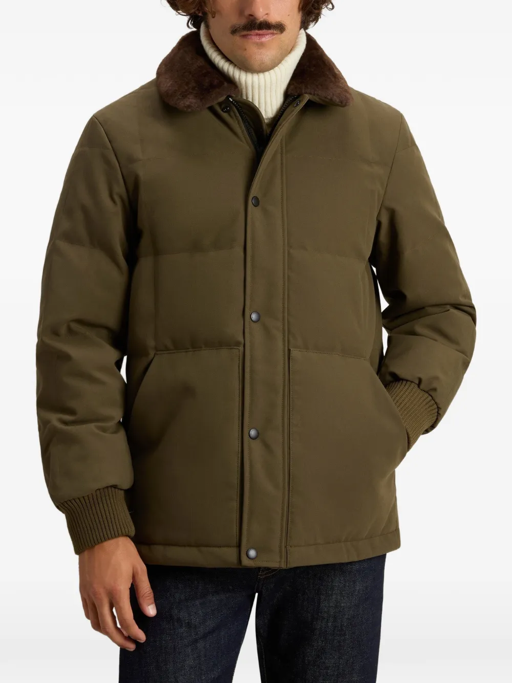 Woolrich Blizzard quilted jacket Groen
