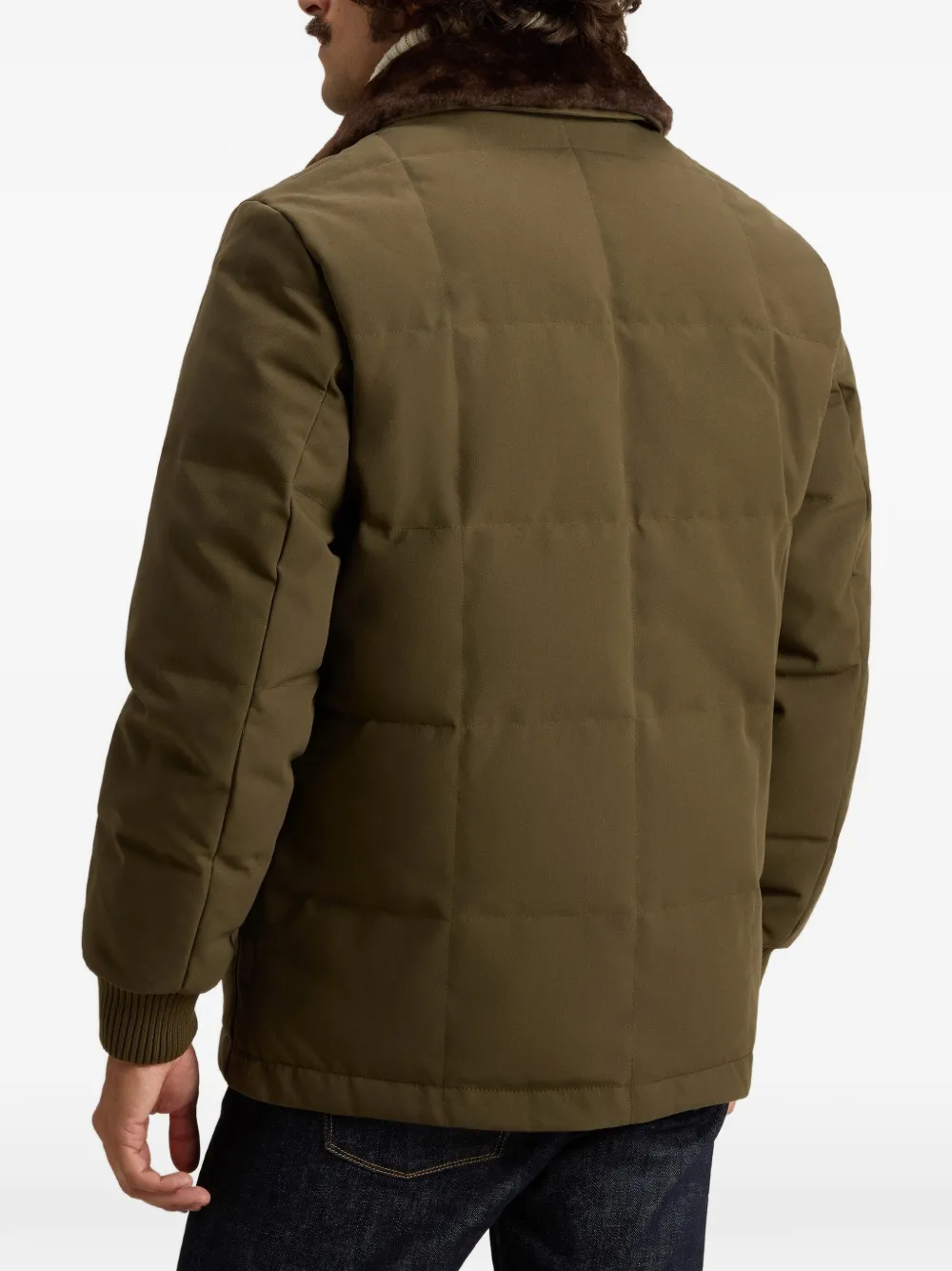 Woolrich Blizzard quilted jacket Groen