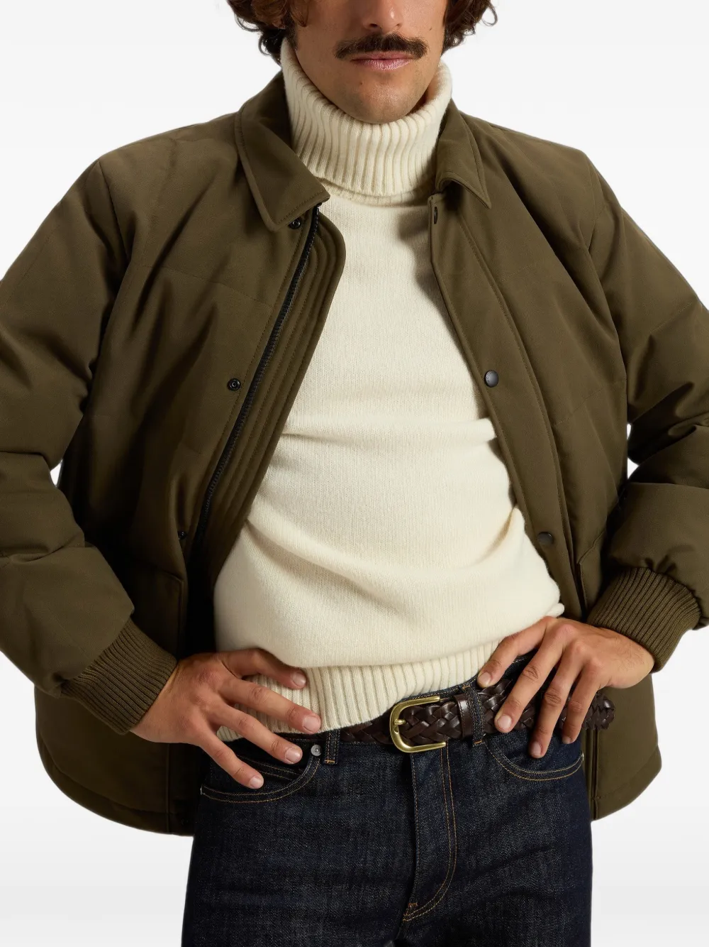 Woolrich Blizzard quilted jacket Groen