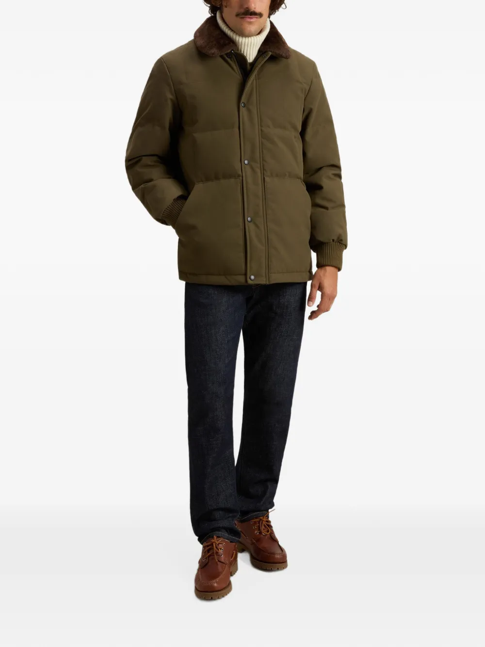 Woolrich Blizzard quilted jacket Groen