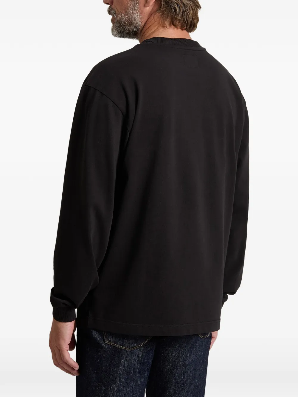 Woolrich Sweater met logopatch Zwart