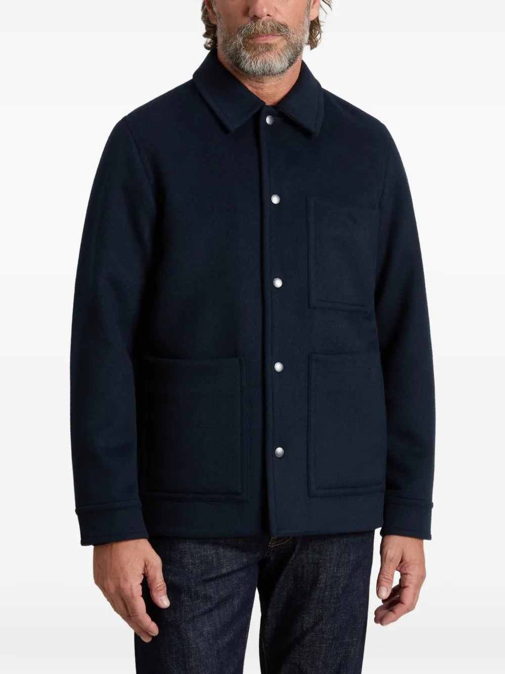 Woolrich double-wool chore coat Blauw