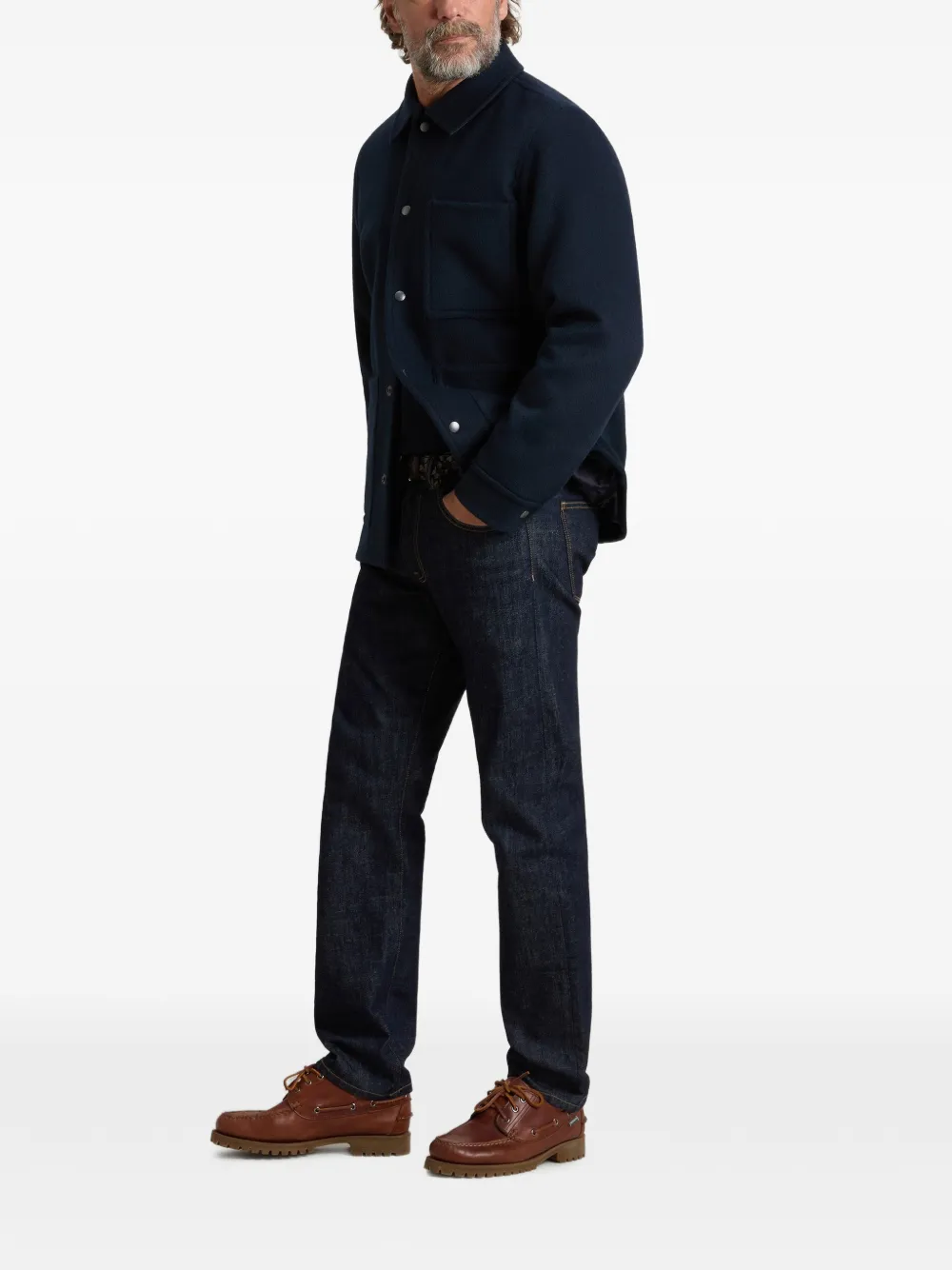 Woolrich double-wool chore coat Blauw
