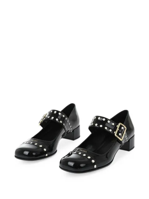 Prada Mary Jane patent-leather pumps