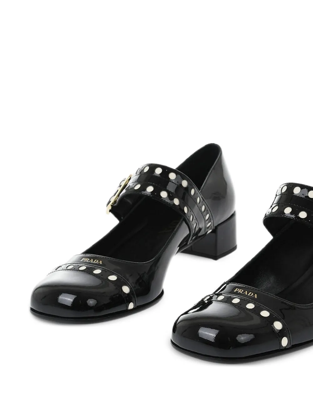 Prada Mary Jane patent-leather pumps Zwart