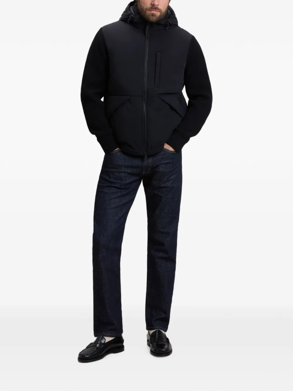 Woolrich Matt Stretch Hybrid jack Zwart